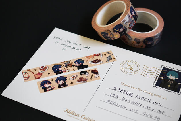 Foil washi, postcards!