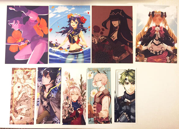 Postcards &amp; foil bookmarks!